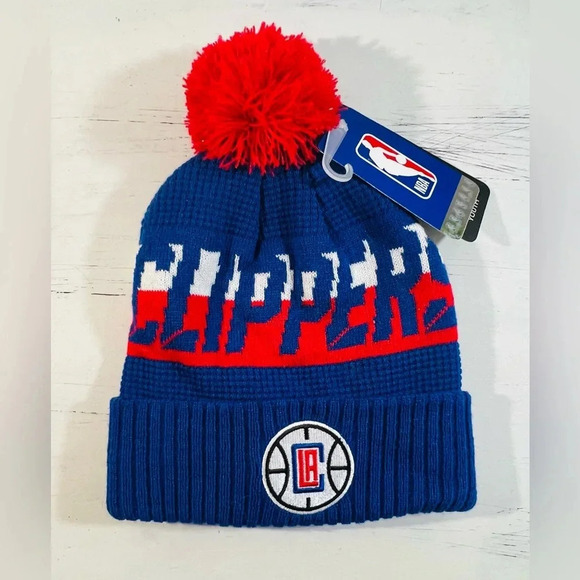 NBA LA Clippers Youth BOYS (8-20Yrs.)
BLUE/RED 100% Acrylic BEANIE Hat - Picture 1 of 5